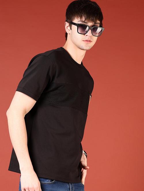 men black short sleeve regular fit t-shirt - 21765601 - Standard Image - 0
