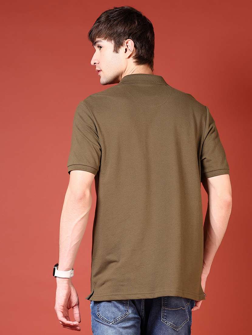 men solid short sleeve regular fit polo t-shirt - 21765611 -  Standard Image - 2