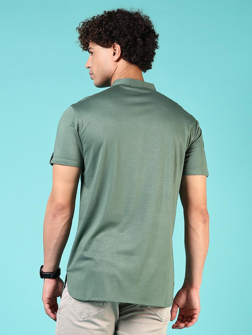 men solid short sleeve regular fit shirt - 21765617 - Standard Image - 2