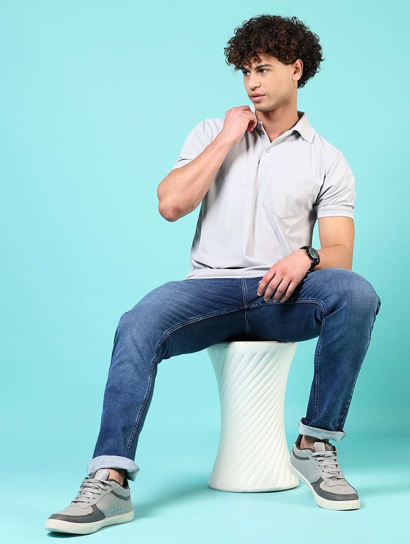 men solid short sleeve regular fit polo t-shirt - 21765627 -  Standard Image - 2