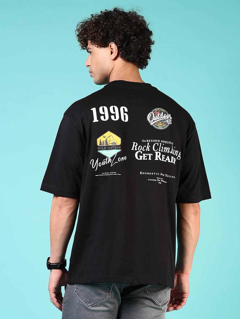 men short sleeves front & back print t-shirt - 21765641 - Standard Image - 2