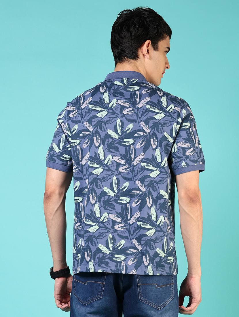 men printed short sleeve regular fit polo t-shirt - 21765646 - Standard Image - 2