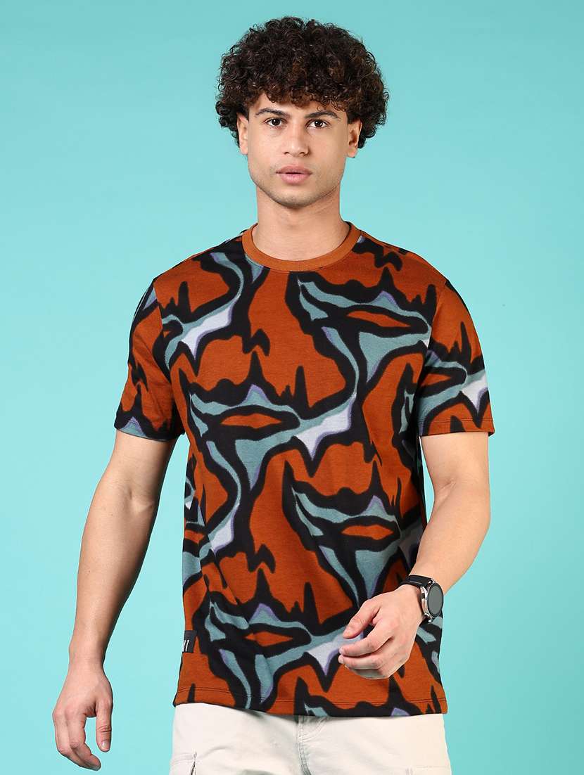 men short sleeves printed t-shirt