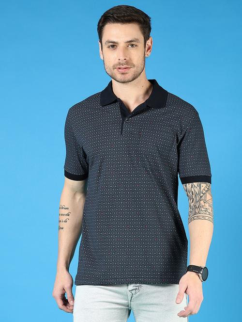 men printed short sleeve regular fit polo t-shirt - 21765657 - Standard Image - 0