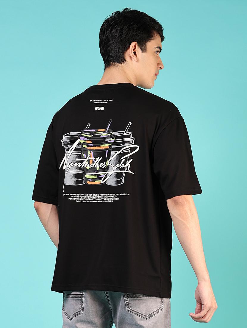 men short sleeves front & back print t-shirt - 21765659 - Standard Image - 2