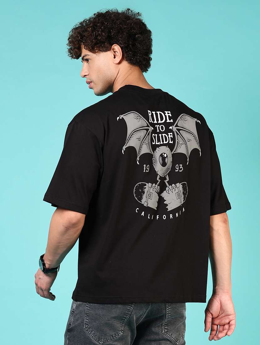 men short sleeves front & back print t-shirt - 21765664 -  Standard Image - 2