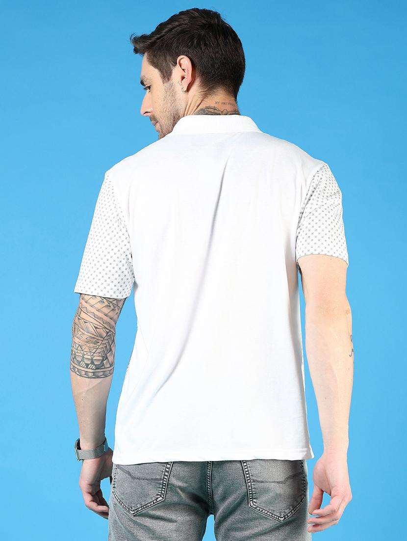 men printed short sleeve regular fit polo t-shirt - 21765671 -  Standard Image - 2