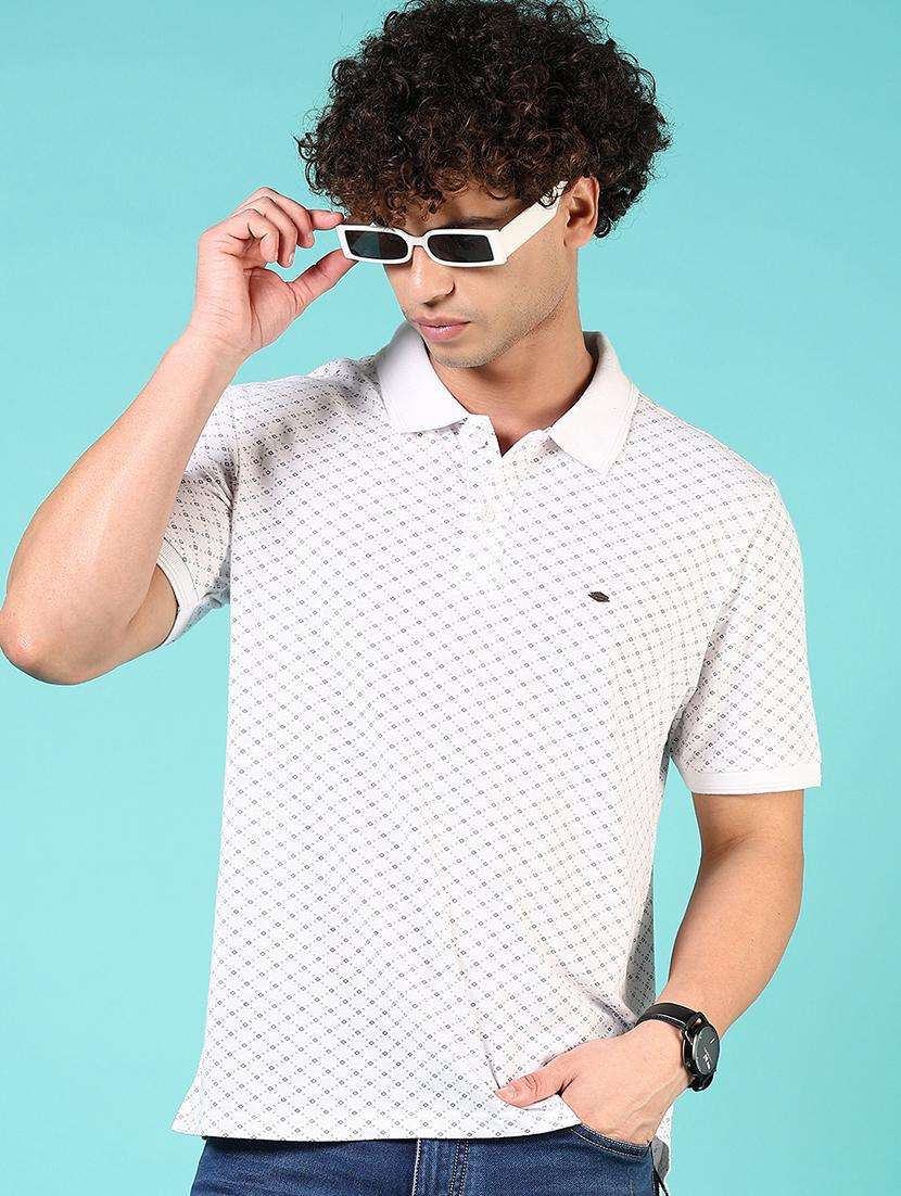 men printed short sleeve regular fit polo t-shirt - 21765674 -  Zoom Image - 0