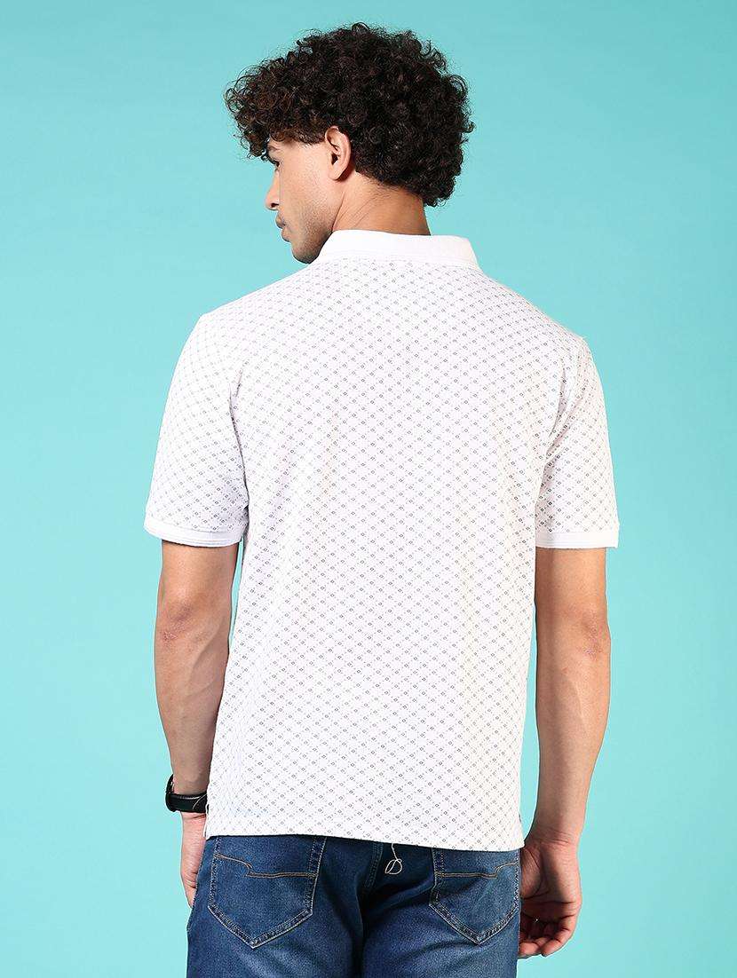 men printed short sleeve regular fit polo t-shirt - 21765674 - Standard Image - 2