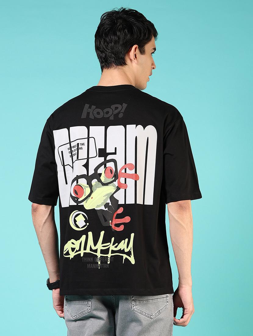 men round neck front & back print t-shirt - 21765676 - Standard Image - 2