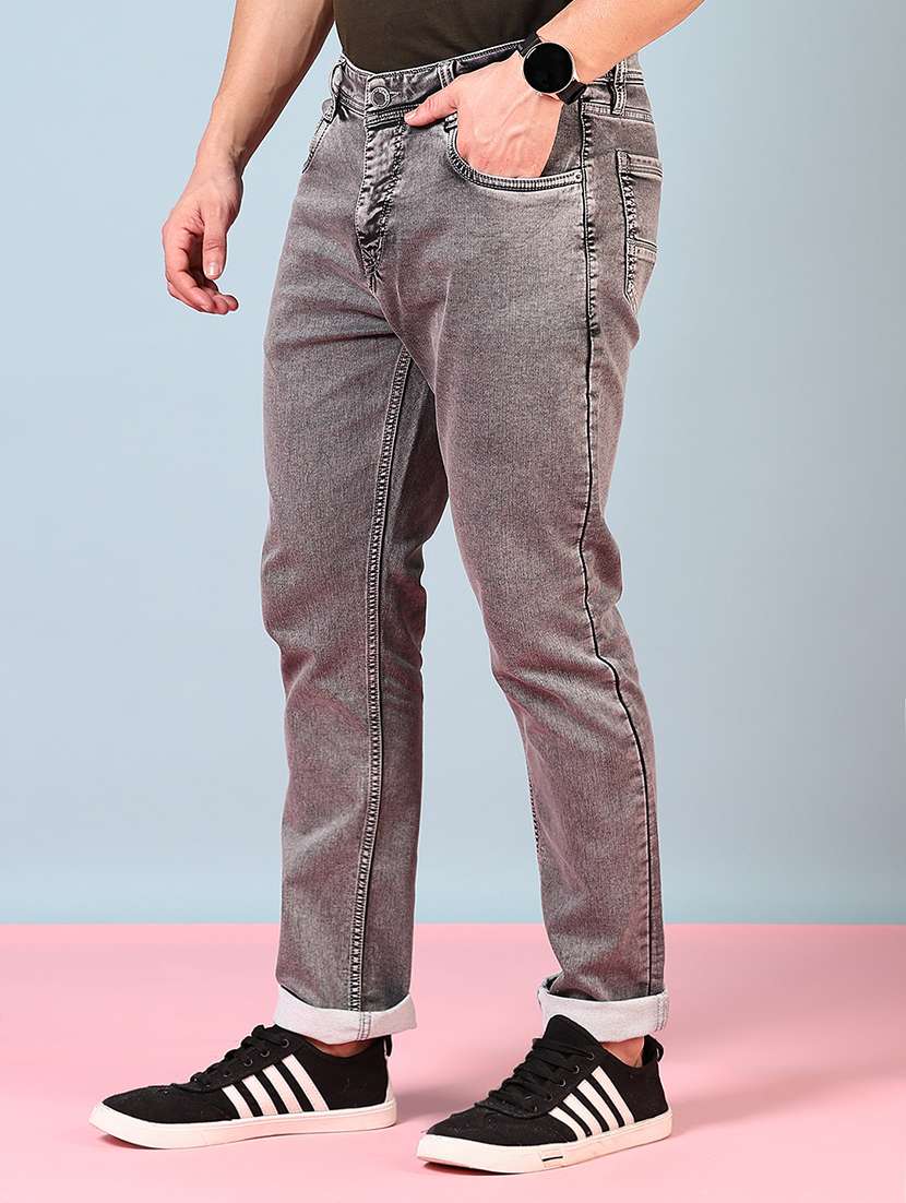 men solid mid rise slim fit jean - 21765771 -  Standard Image - 2