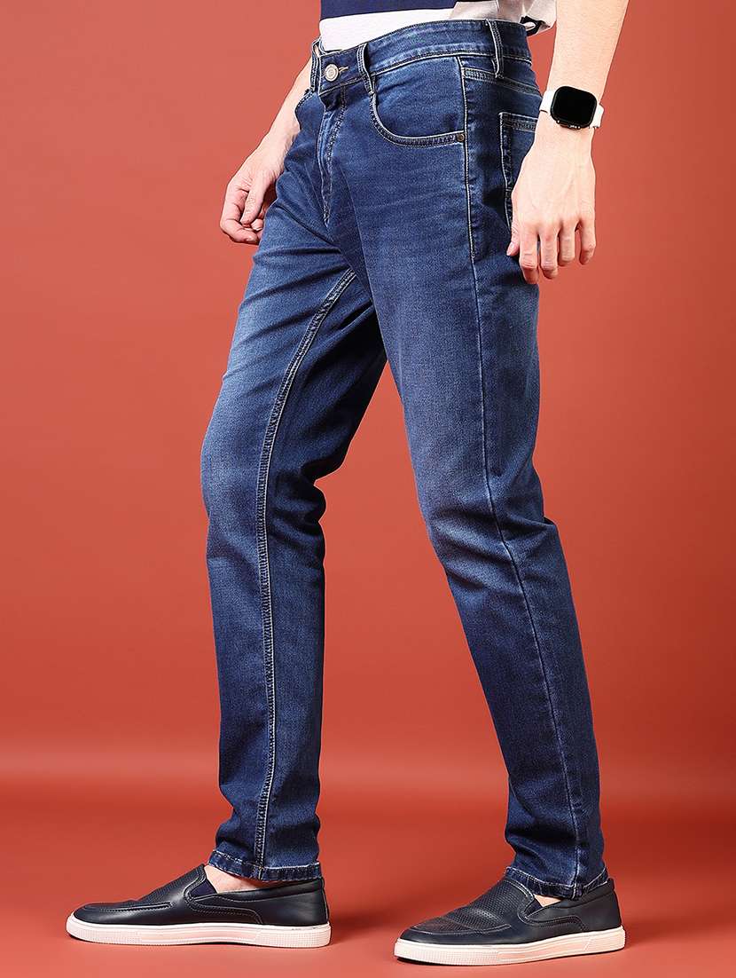 men solid mid rise slim fit jean - 21765772 -  Standard Image - 2