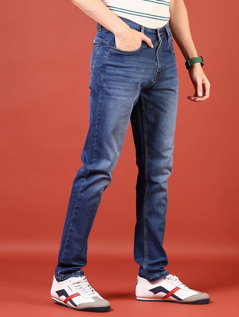 men solid mid rise slim fit jean - 21765774 -  Standard Image - 2