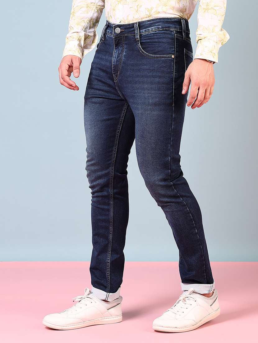 men solid mid rise slim fit jean - 21765791 - Standard Image - 2