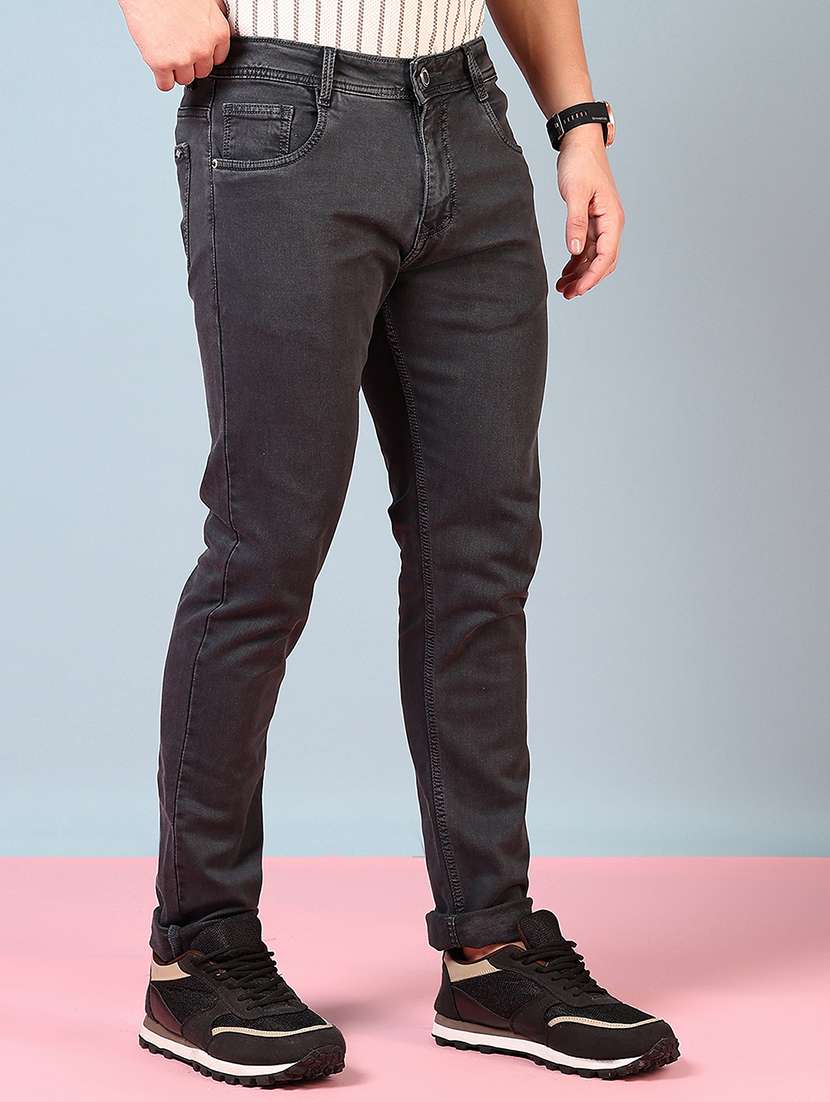 men solid mid rise slim fit jean - 21765794 -  Standard Image - 2