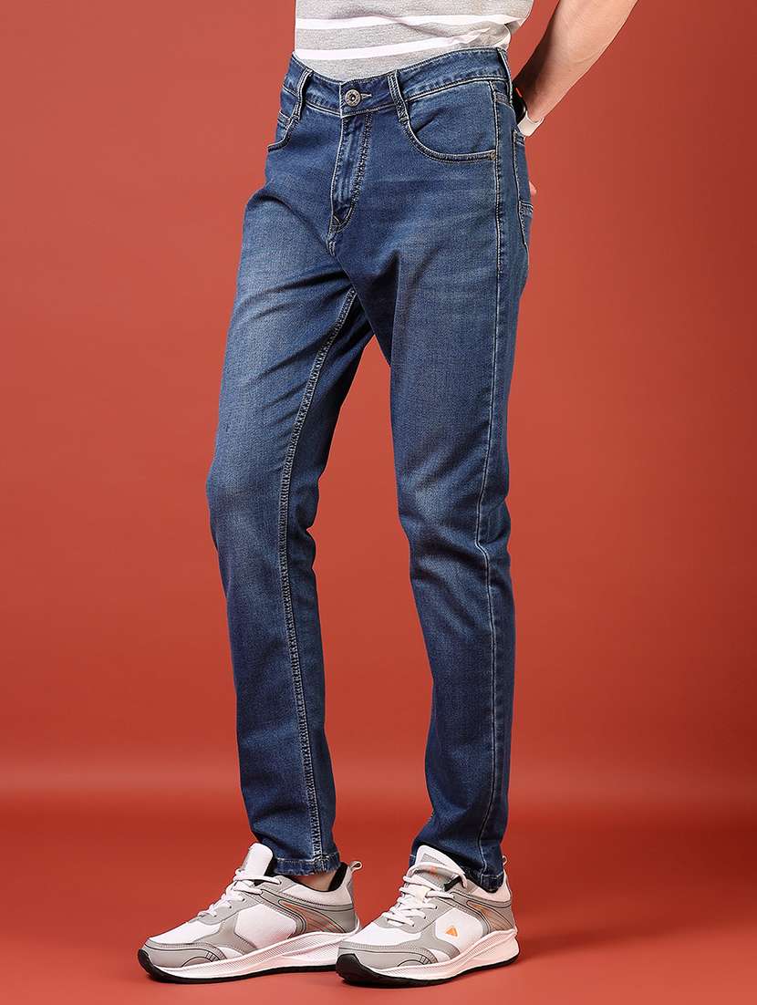 men solid mid rise slim fit jean - 21765799 -  Standard Image - 2