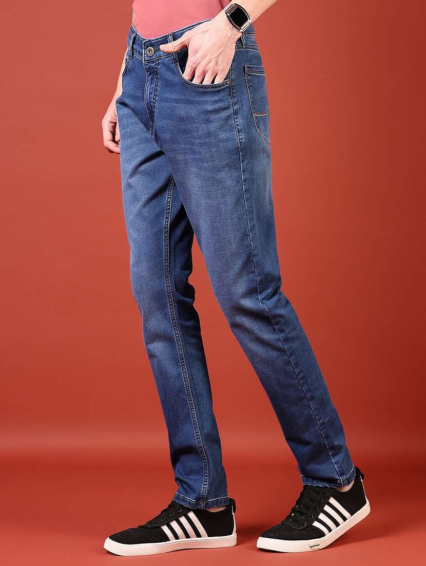 men solid mid rise slim fit jean - 21765803 -  Standard Image - 2
