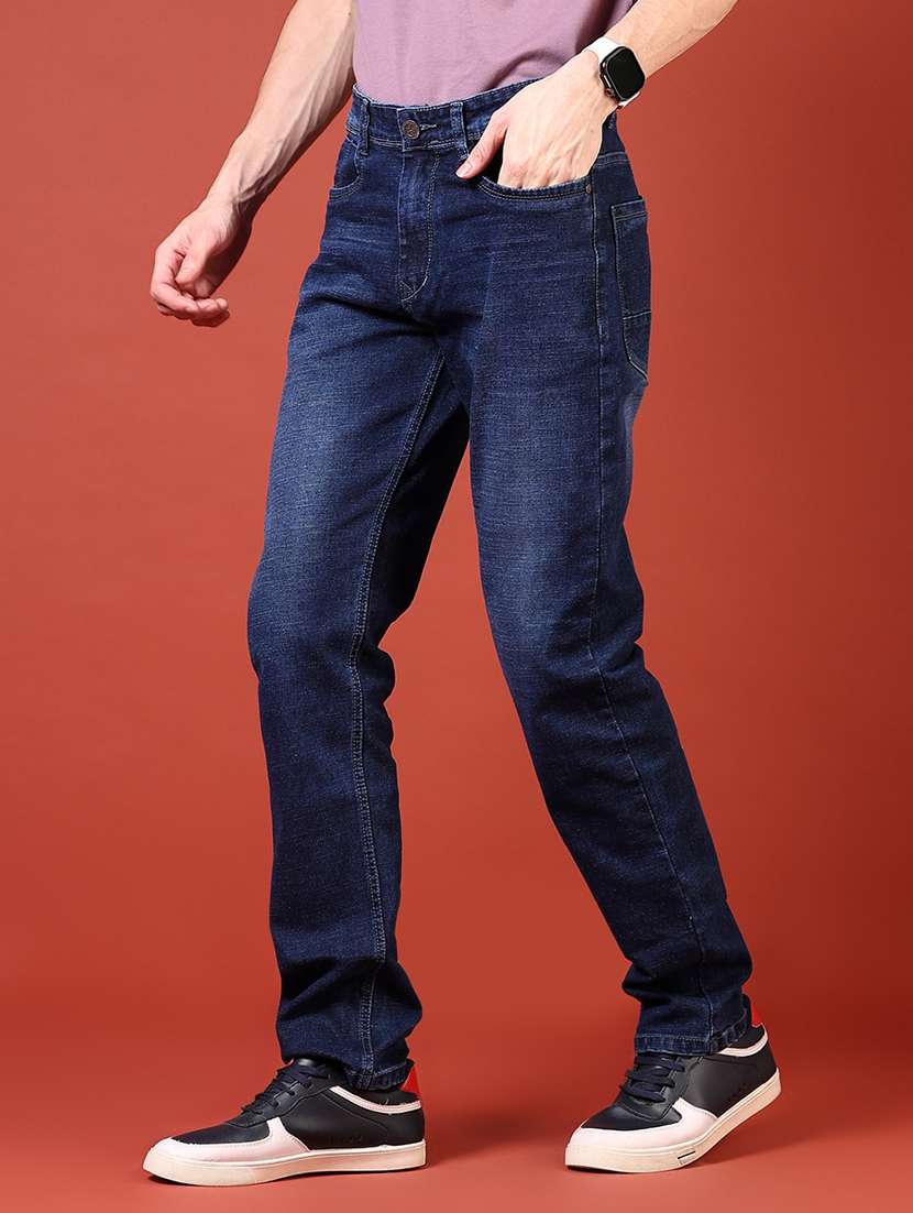 men solid mid rise slim fit jean - 21765809 -  Standard Image - 2