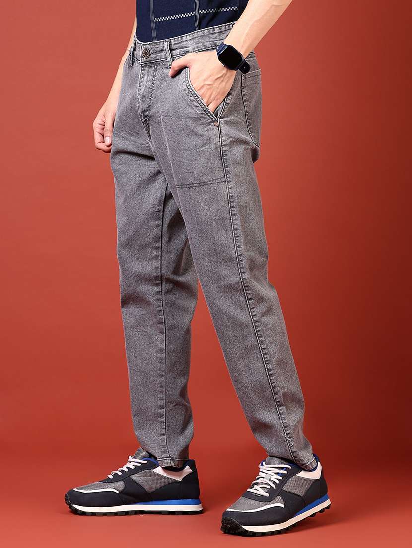 men solid mid rise denim cargo - 21765812 -  Standard Image - 2