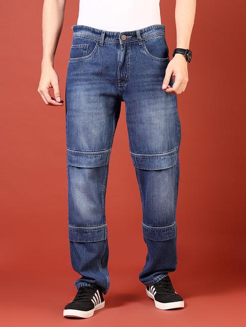 men solid mid rise relaxed fit jean - 21765815 - Standard Image - 0