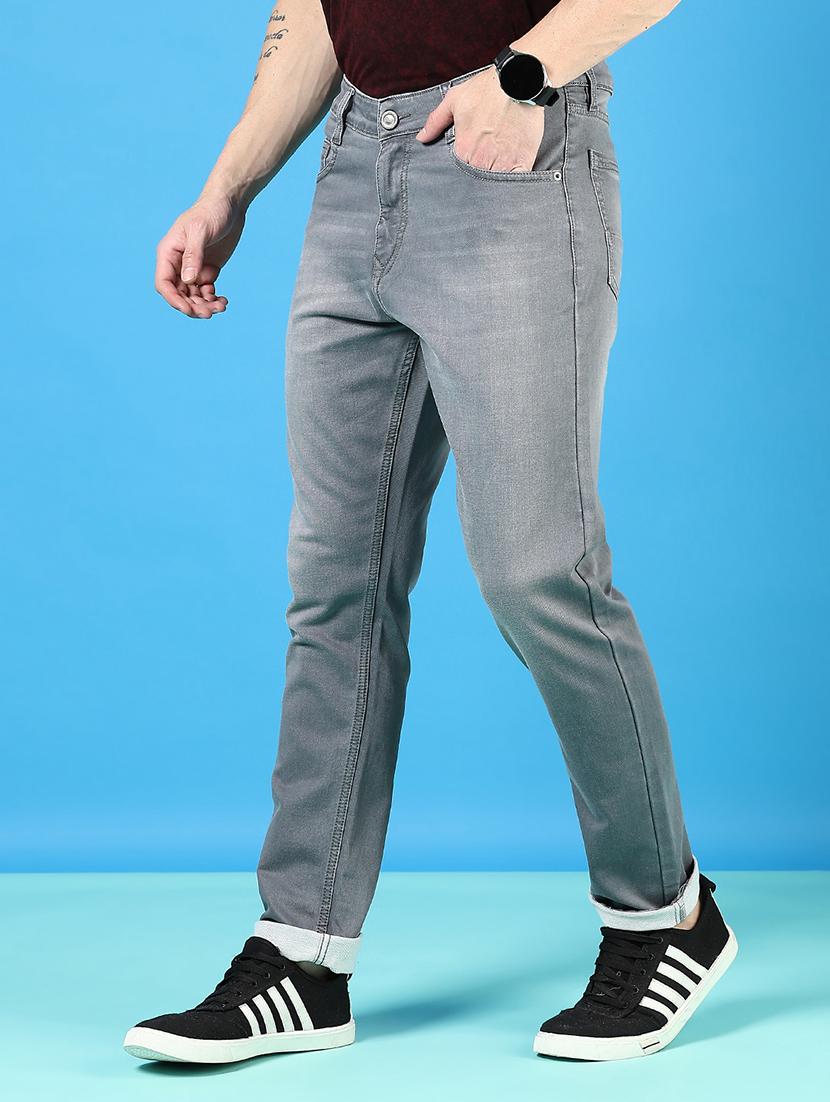 men solid mid rise relaxed fit jean - 21765823 - Standard Image - 2