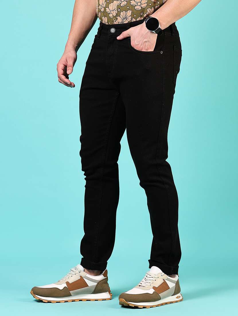 men solid mid rise slim fit jean - 21765825 -  Standard Image - 2