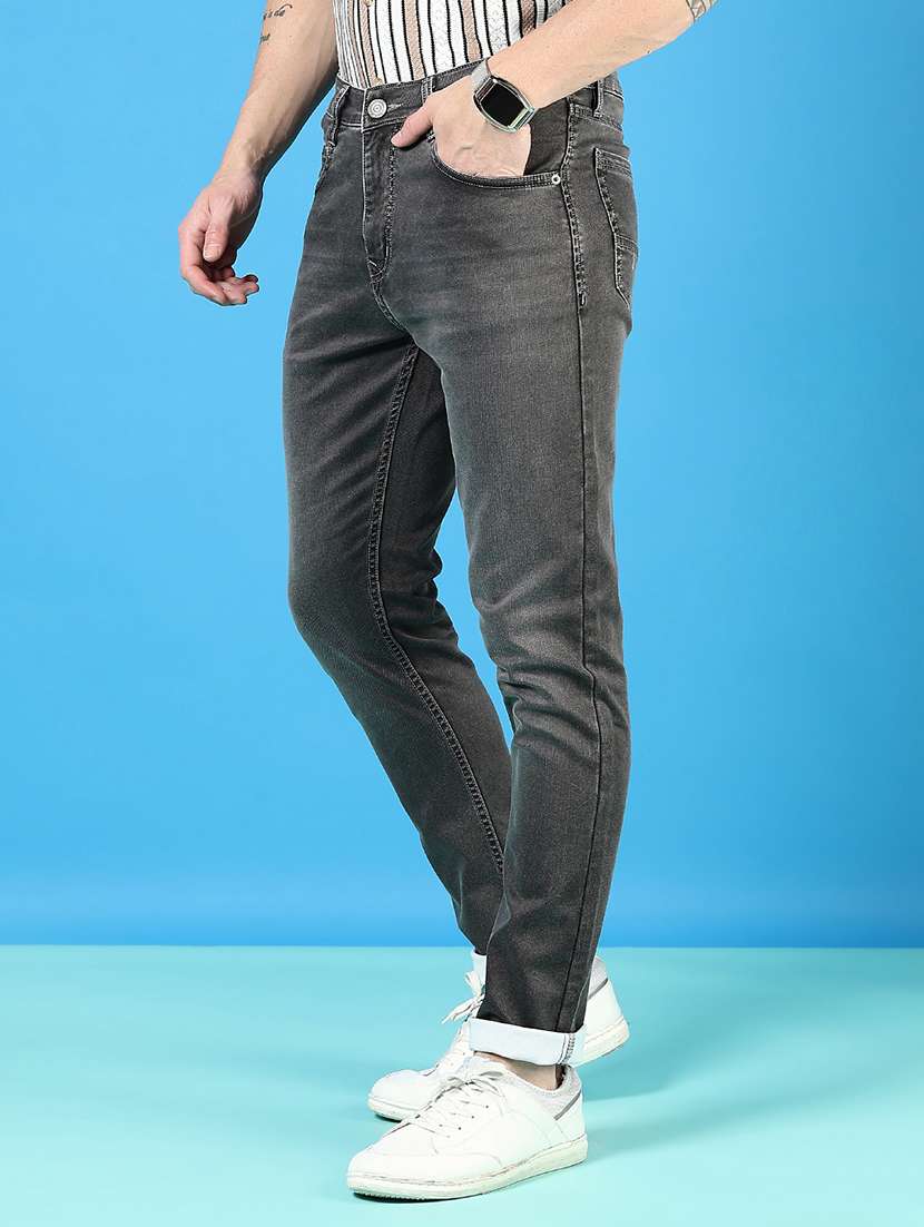 men solid mid rise slim fit jean - 21765826 -  Standard Image - 2