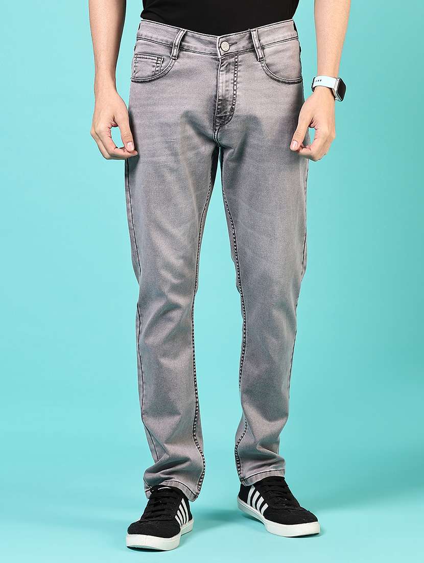 men solid mid rise relaxed fit jean