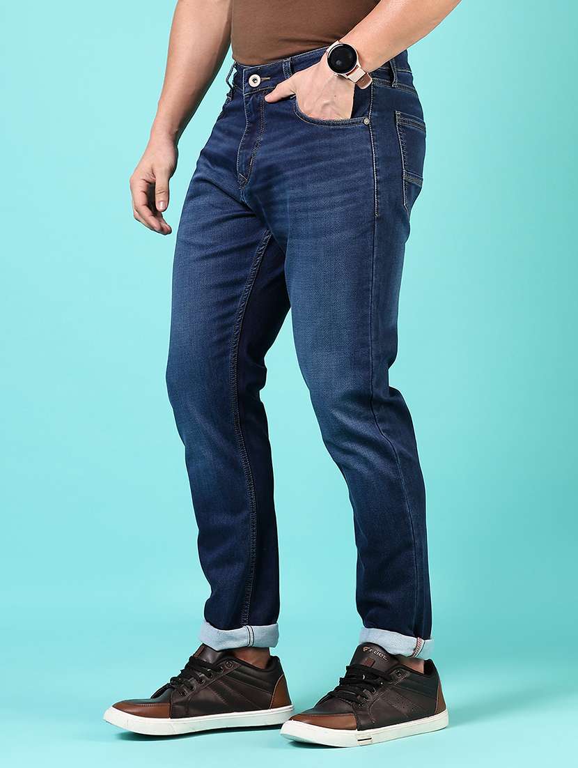 men solid mid rise slim fit jean - 21765833 -  Standard Image - 2