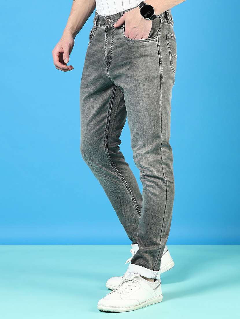 men solid mid rise slim fit jean - 21765836 -  Standard Image - 2