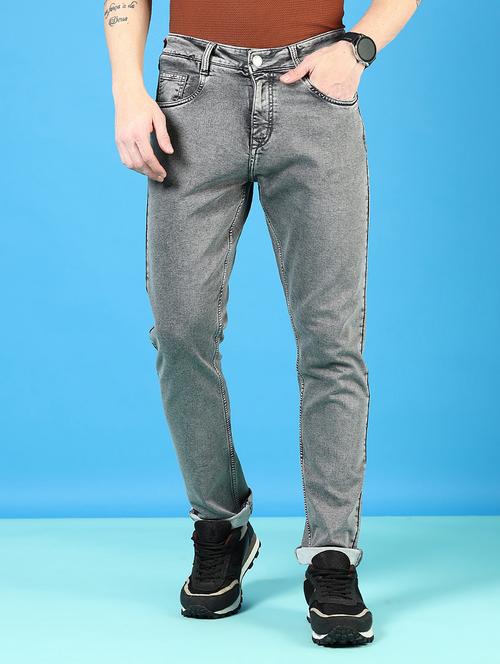 men solid mid rise slim fit jean - 21765852 - Standard Image - 0