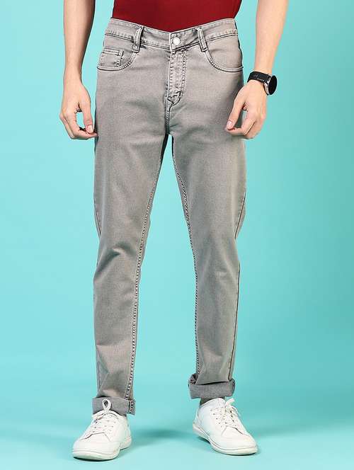 men solid mid rise relaxed fit jean - 21765857 - Standard Image - 0