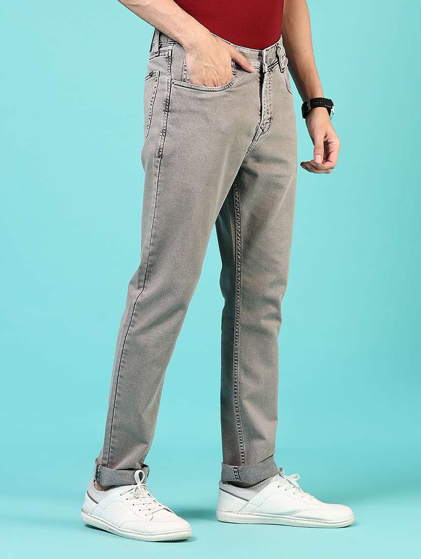 men solid mid rise relaxed fit jean - 21765857 - Standard Image - 2