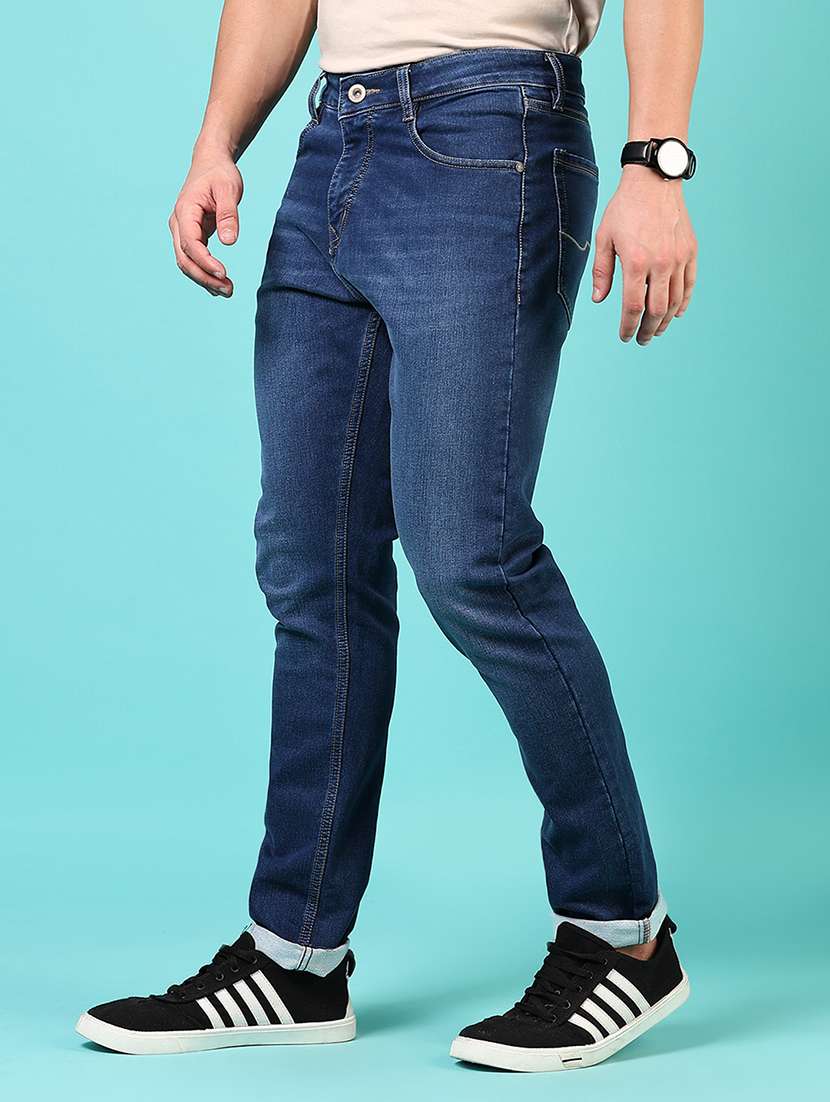 men solid mid rise slim fit jean - 21765861 - Standard Image - 2