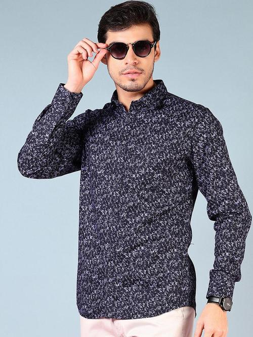 men printed long sleeve regular fit casual shirt - 21765901 - Standard Image - 0