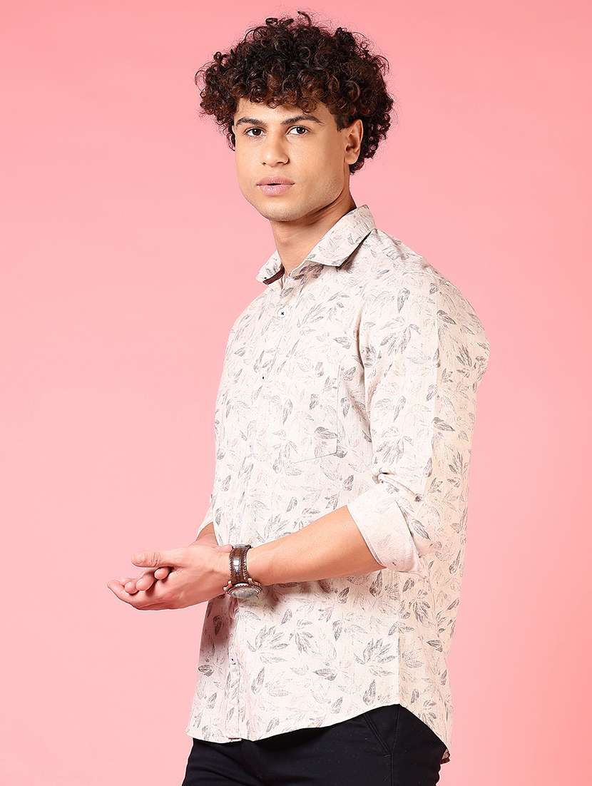men printed long sleeve regular fit casual shirt - 21765925 -  Standard Image - 2