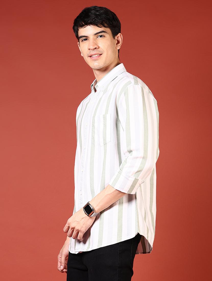 men long sleeves striped casual shirt - 21765932 - Standard Image - 2