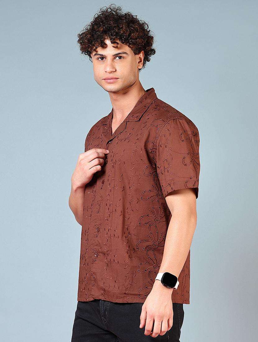 men self design short sleeve regular fit casual shirt - 21765937 -  Standard Image - 2