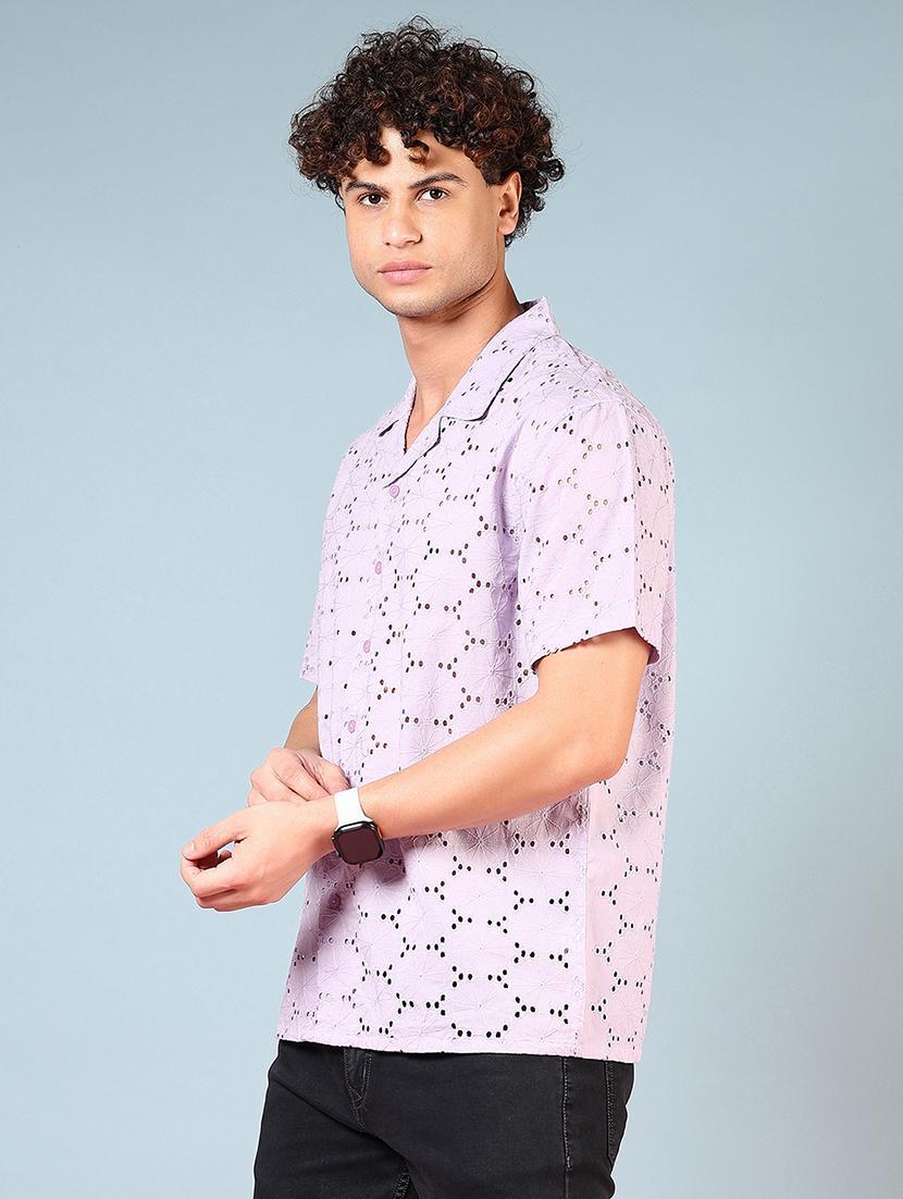 men self design short sleeve regular fit casual shirt - 21765938 - Standard Image - 2