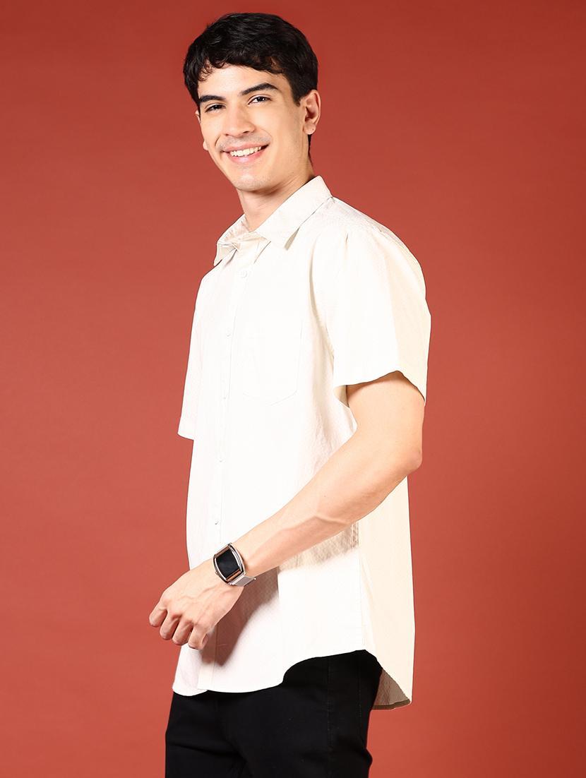 men printed short sleeve regular fit casual shirt - 21765949 - Standard Image - 2