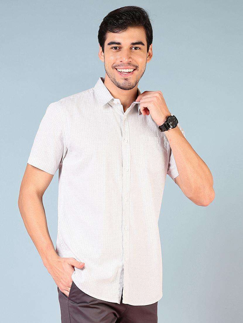 men printed short sleeve regular fit casual shirt - 21765950 -  Standard Image - 2