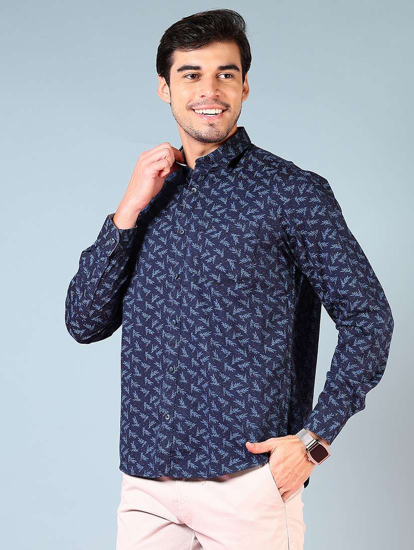 men printed long sleeve regular fit casual shirt - 21765964 -  Standard Image - 2