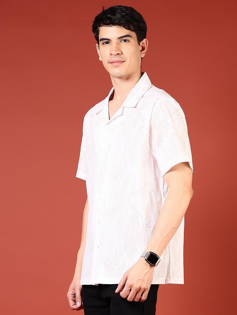 men printed short sleeve regular fit casual shirt - 21765969 - Standard Image - 2