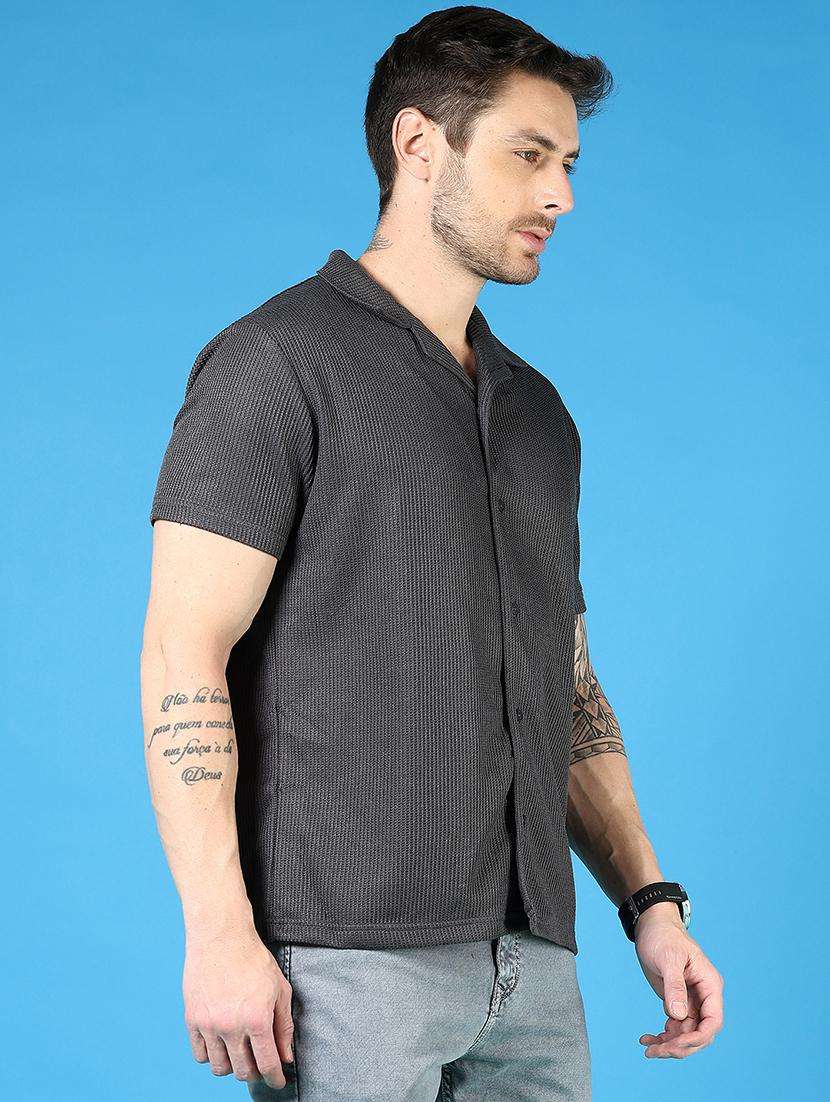 men self design short sleeve regular fit casual shirt - 21765970 -  Standard Image - 2