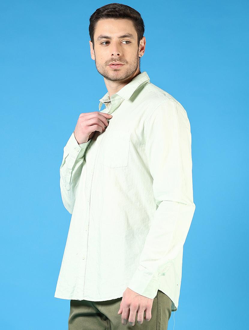 men solid collared long sleeves casual shirt - 21765984 - Standard Image - 2