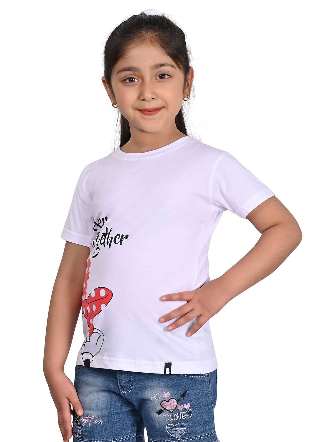 girls placement print short sleeve t-shirt - 21766043 -  Standard Image - 2
