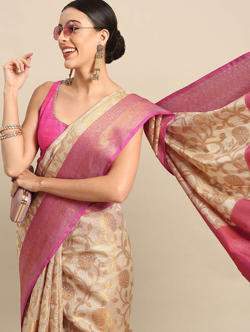 women self design bordered saree with blouse - 21766159 - Standard Image - 2