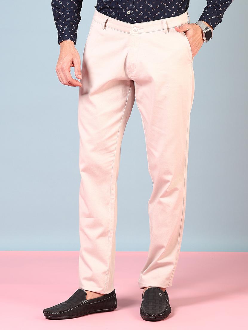 men solid mid rise full length formal trouser - 21766220 - Standard Image - 2