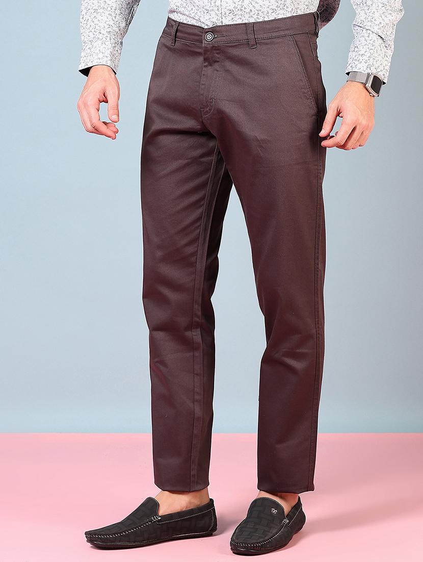 men solid mid rise flat front chinos - 21766228 - Standard Image - 2