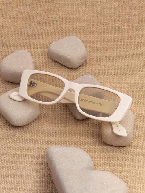 ted smith unisex light brown premium italian acetate sunglasses with polarized lenses. - 21766327 - Standard Image - 0